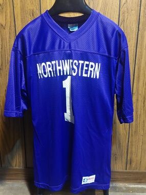 Northwestern Purple #1 Mesh Football Jersey Vintage Betlin Made In USA Medium